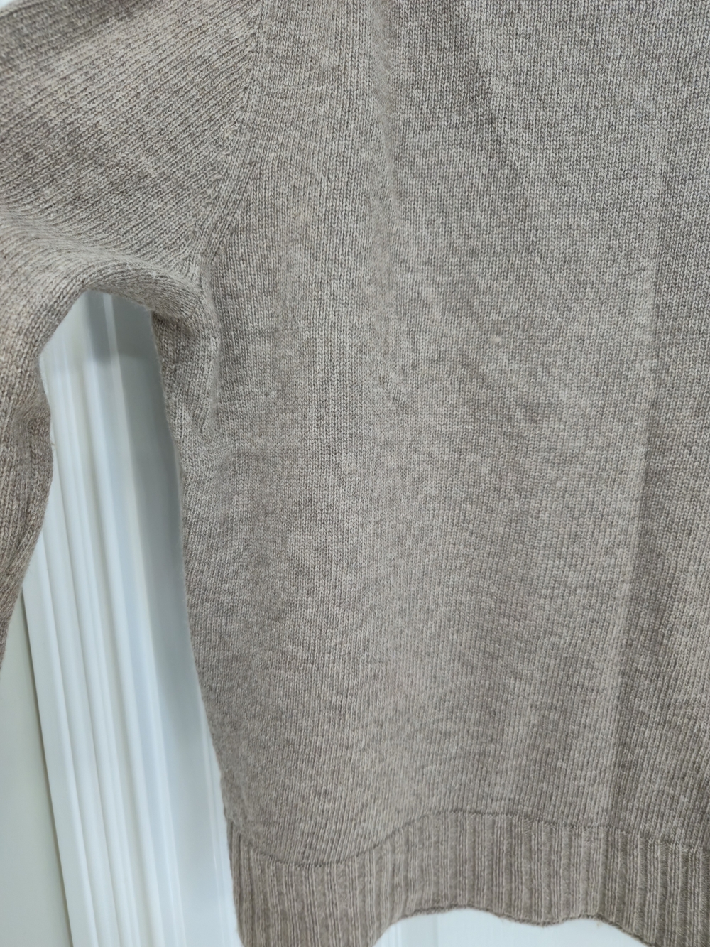 Jenni Kayne Everyday Sweater Taupe Wool Cashmere Blend Size S - Picture 6 of 7